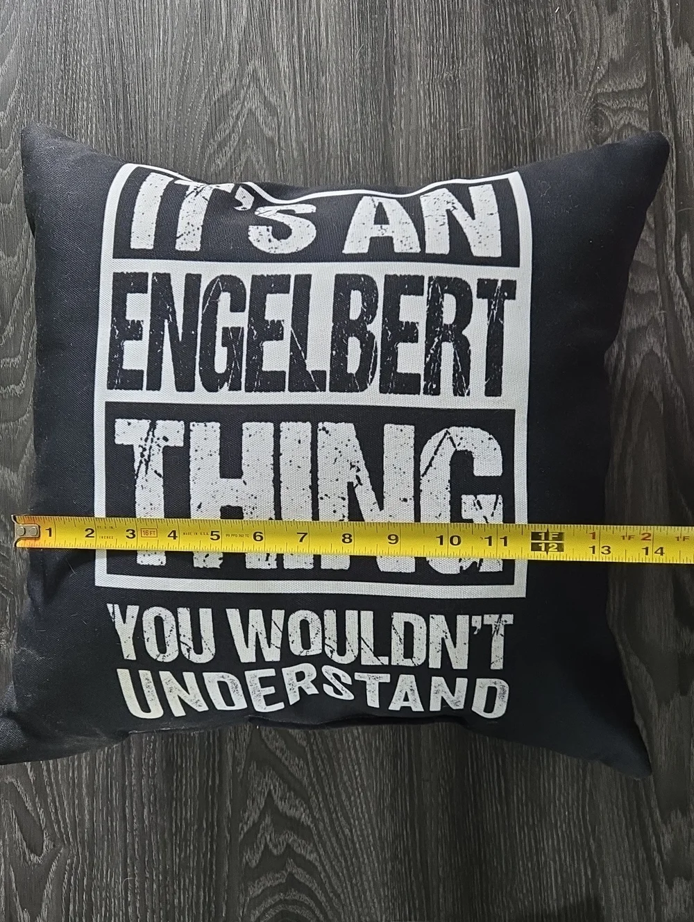 Black 'It's an Engelbert Thing' Decorative Accent Pillow